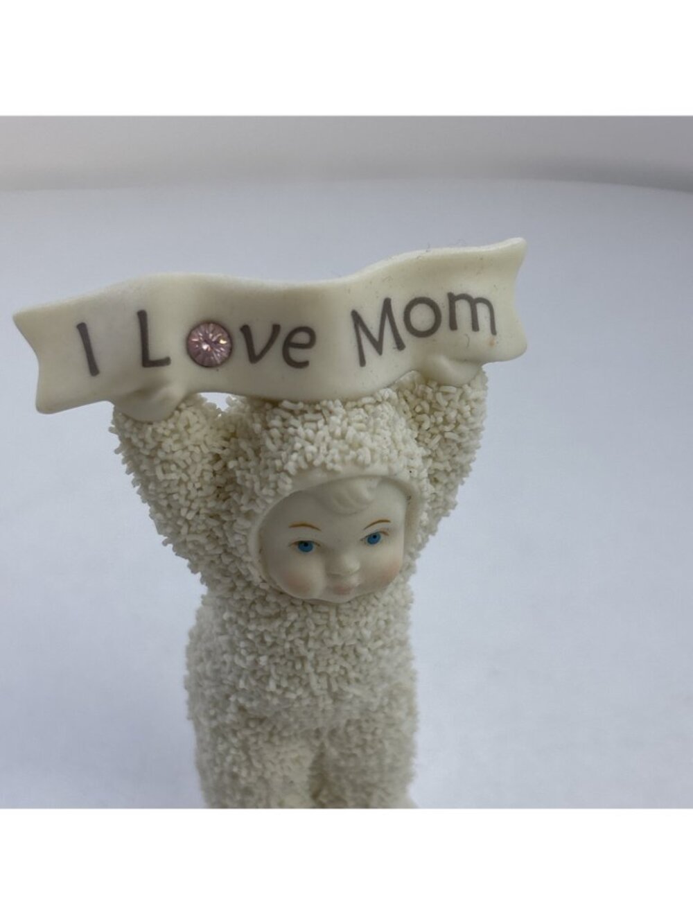 DEPT 56 Snowbabies I LOVE MOM Figurine #06012 3.25" Tall 2002 Snow Babies - Picture 2 of 5